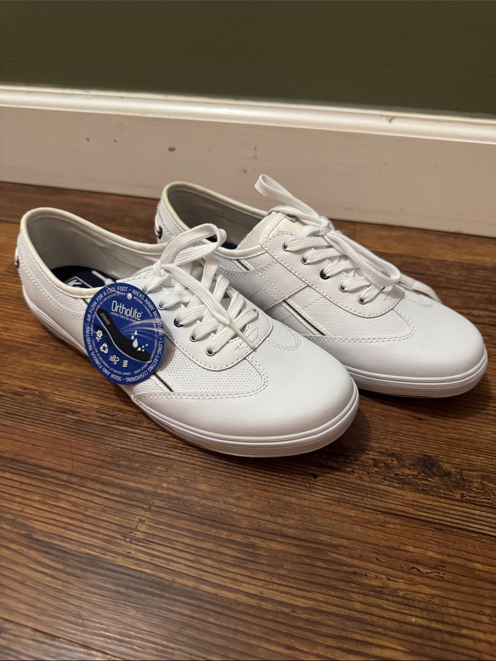 Keds Women’s White Lace-Up Ortholite Sneakers